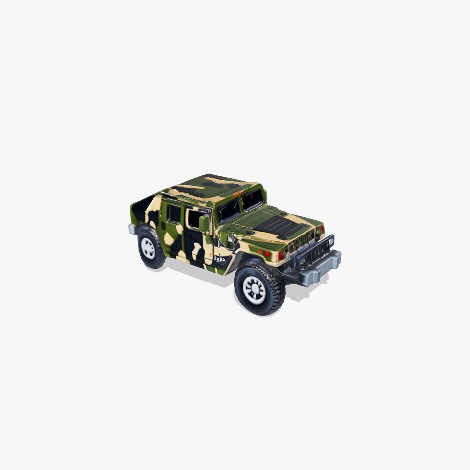 Military Hummer Vehicle Camouflage 3D Model