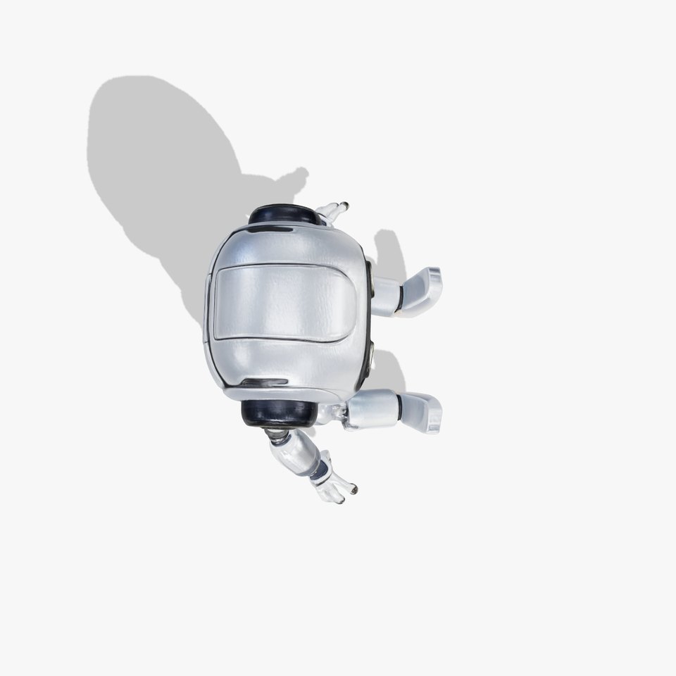 Futuristic Toy Robot with Articulated Limbs