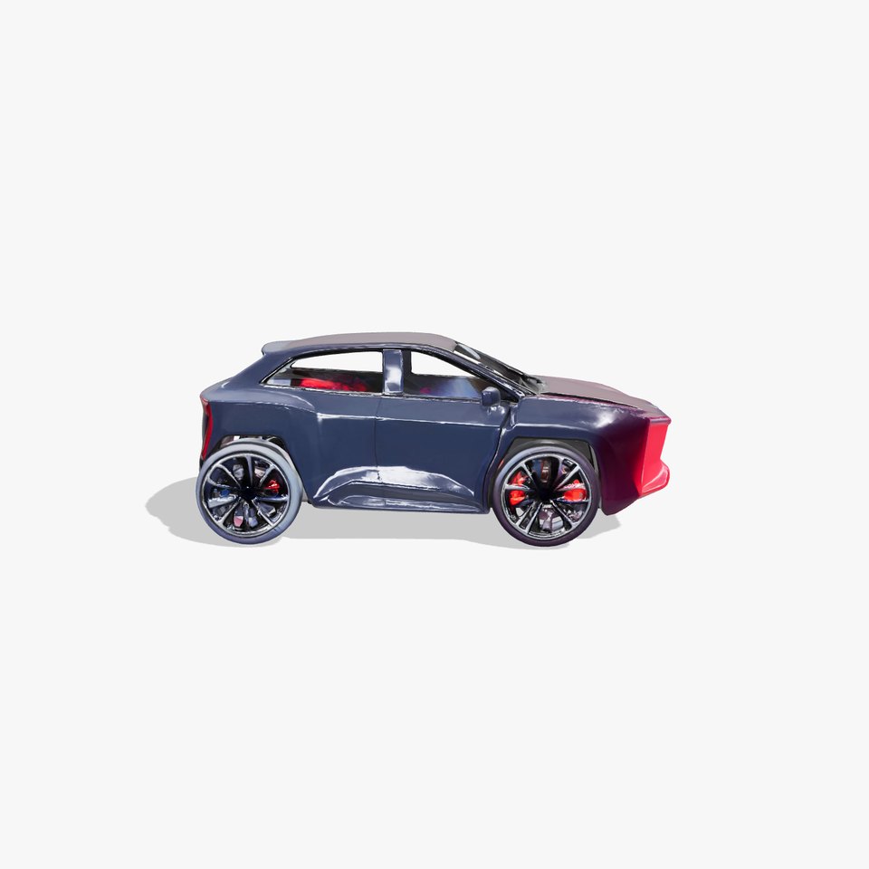 Futuristic Electrocar with Neon Highlights