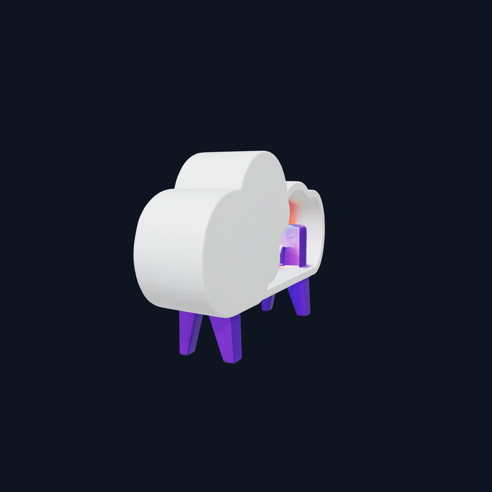 Cloud Bookshelf with LED Lightning Accents