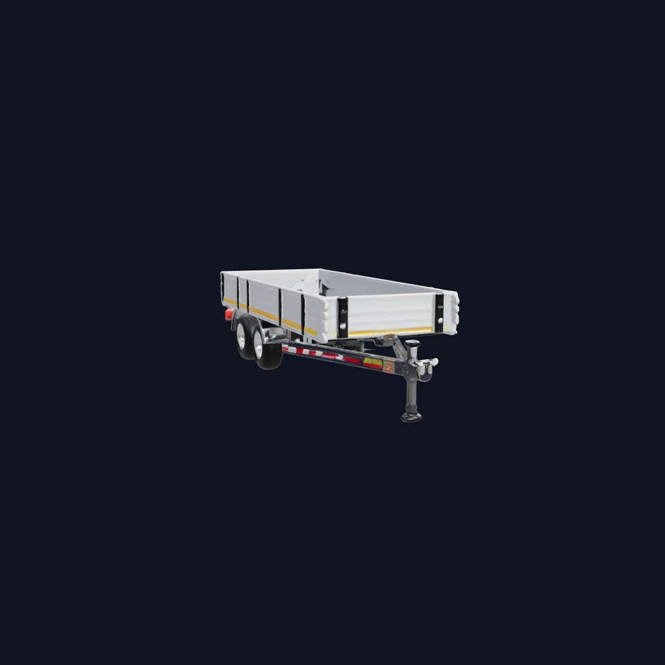 HeavyDuty Logistics Trailer with Metal Chassis and Reflective Markings