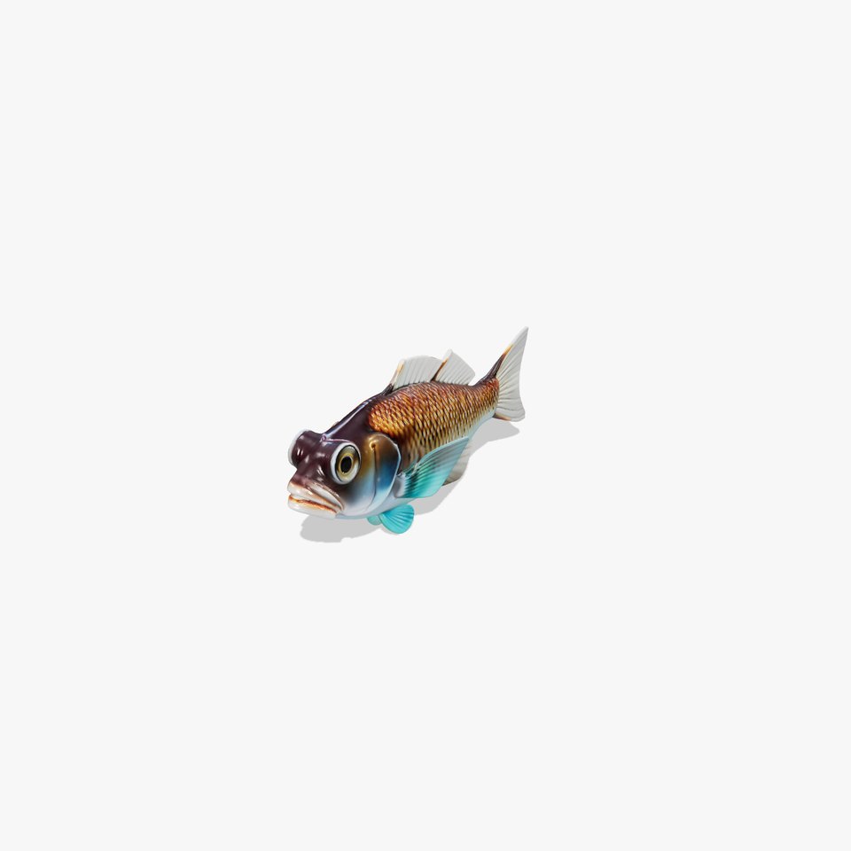 Lanternfish with Bioluminescent Photophores 3D Model