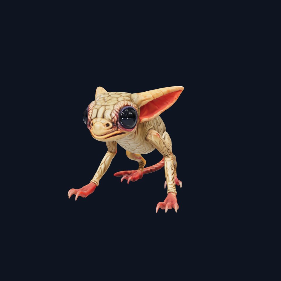 Impish Gremlin Creature 3D Model with Machine-Breaking Tendencies