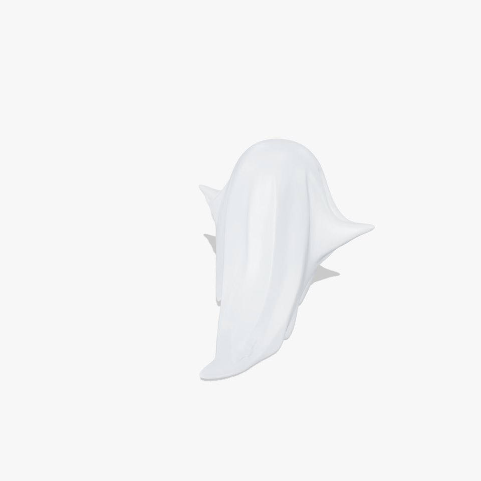 Haunting Ghost Figure with Translucent Shape