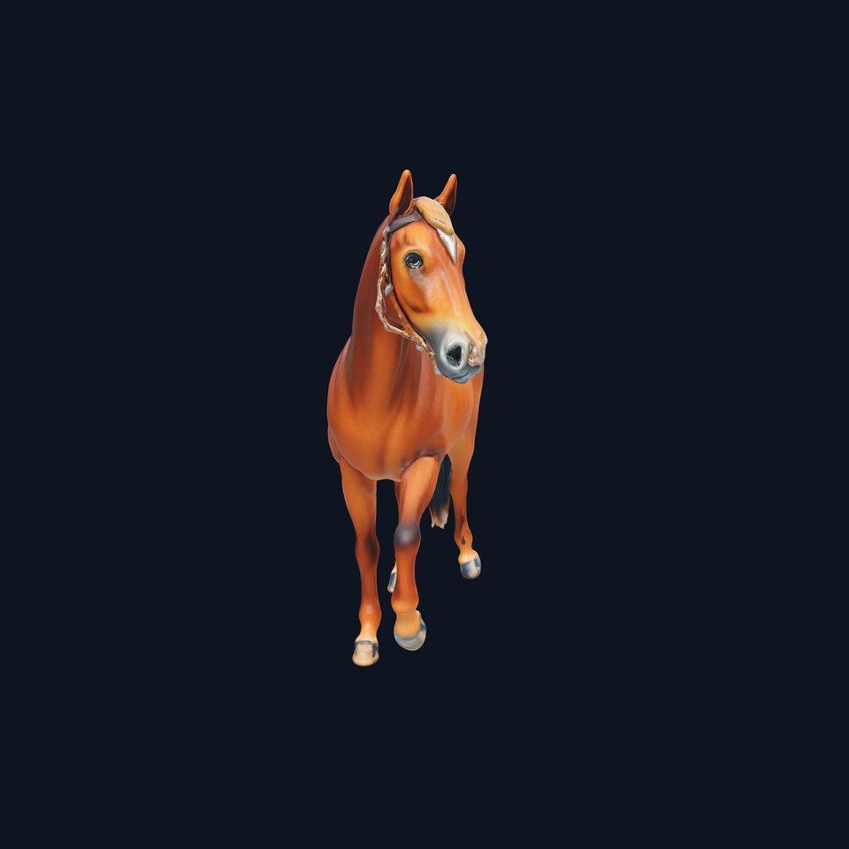 Bay Tennessee Walker Horse 3D Model
