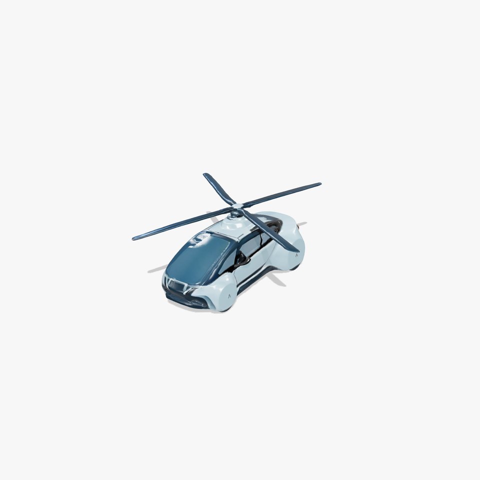 Futuristic Flying Taxi Vehicle Design