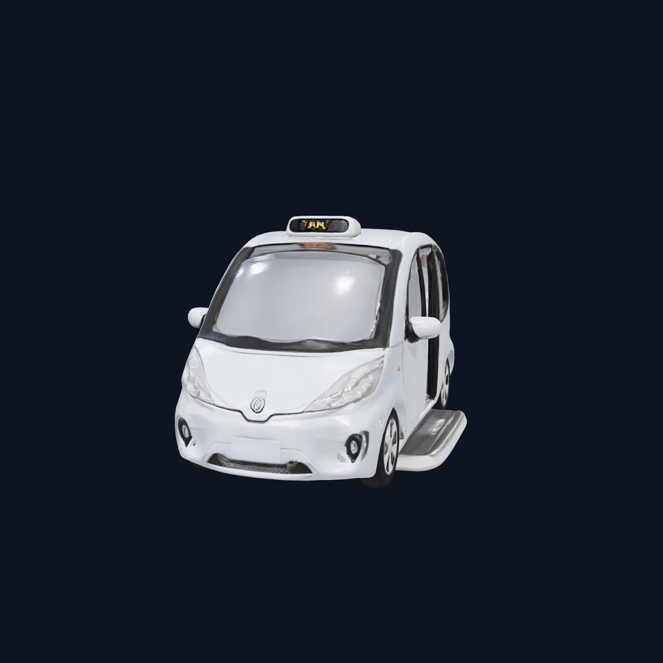 Maglev Capsule Taxi with Oval Design and LED Lighting