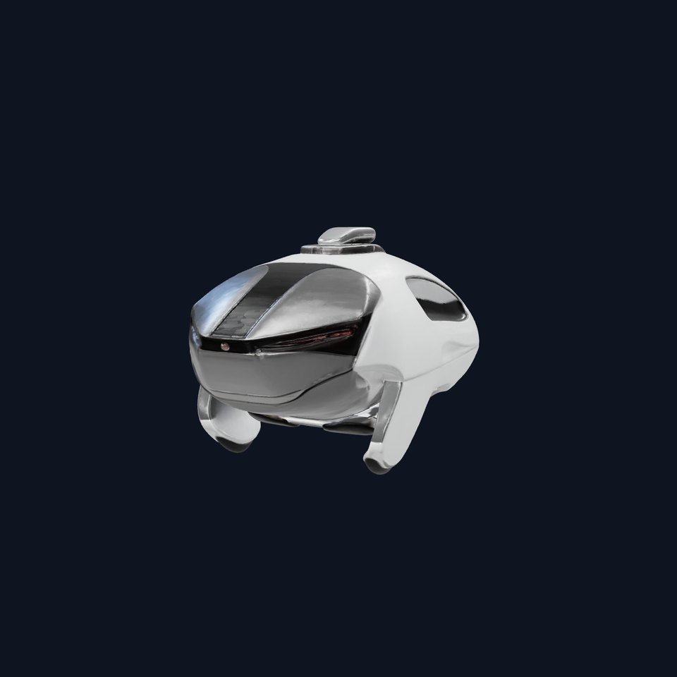 Futuristic Flying Car Taxi Concept Model