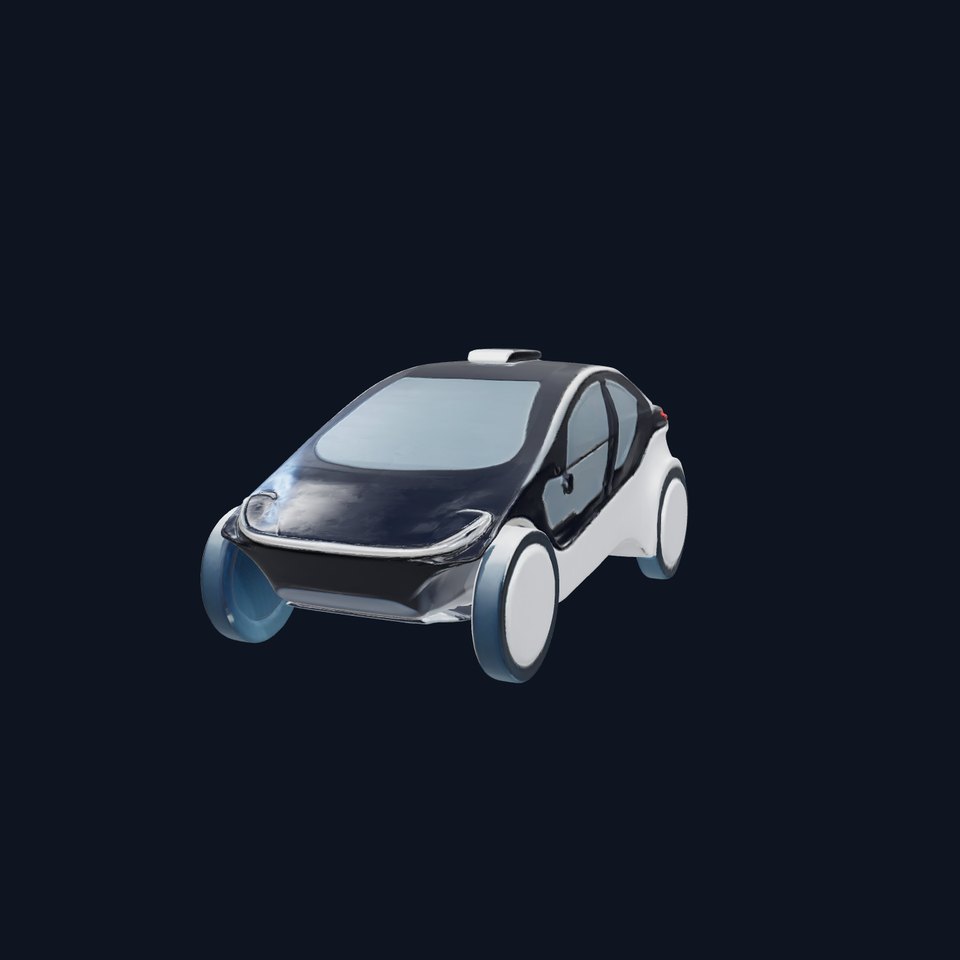 Futuristic Flying Taxi Concept Car Model