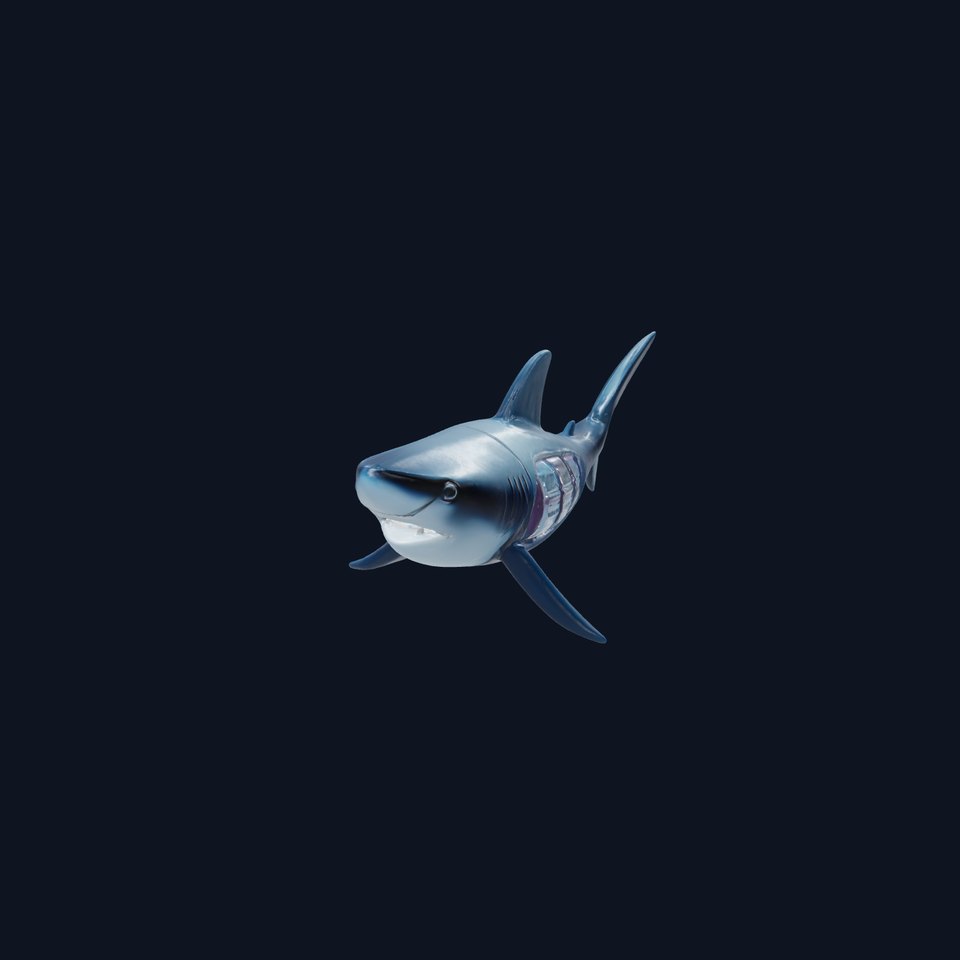 Oceanic Shark Generator with Bionic Gills and Energy Plates