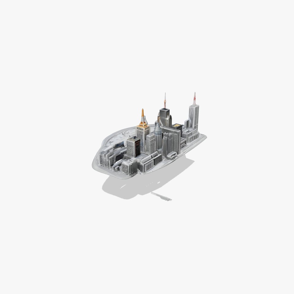 Cyberpunk Futuristic Circular City District Model
