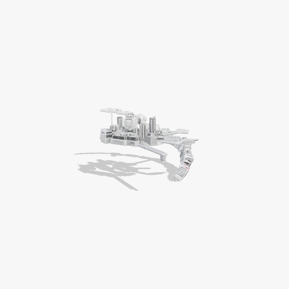 Futuristic Cyberpunk Circular City District Model