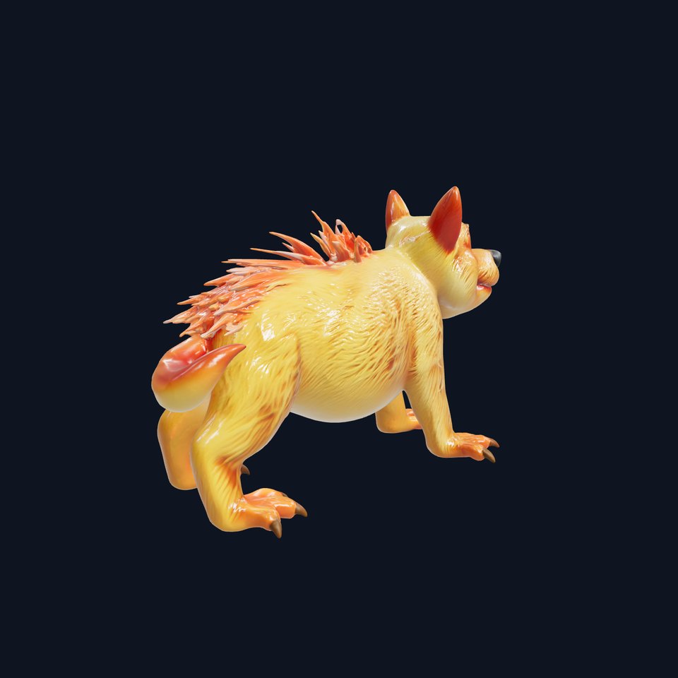 Cartoon Dog Monster Character Model