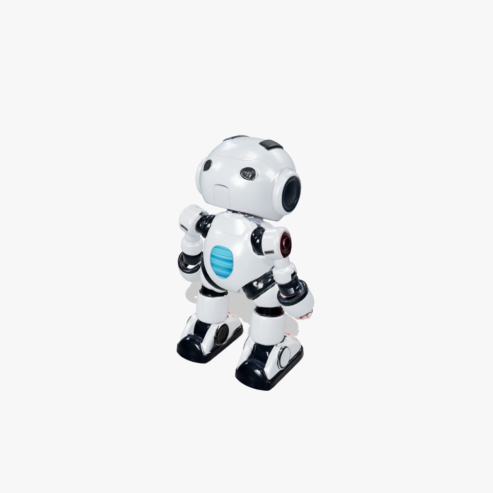 Stylish Robot Assistant with Neon Indicators