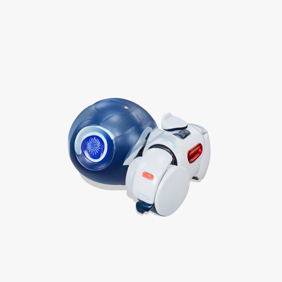 Futuristic Robotic Assistant with Neon Indicators