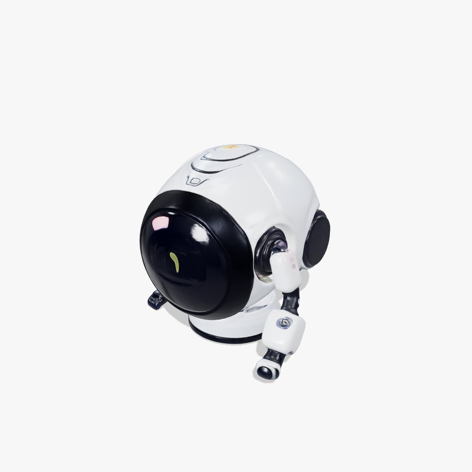 Stylish Toy Robot Assistant with Neon Indicators