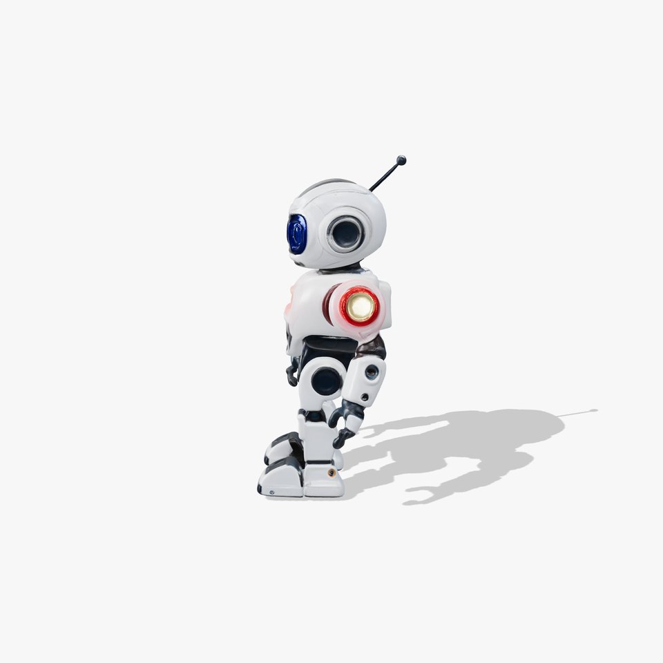 Stylish Neon-Indicated Toy Robot Assistant