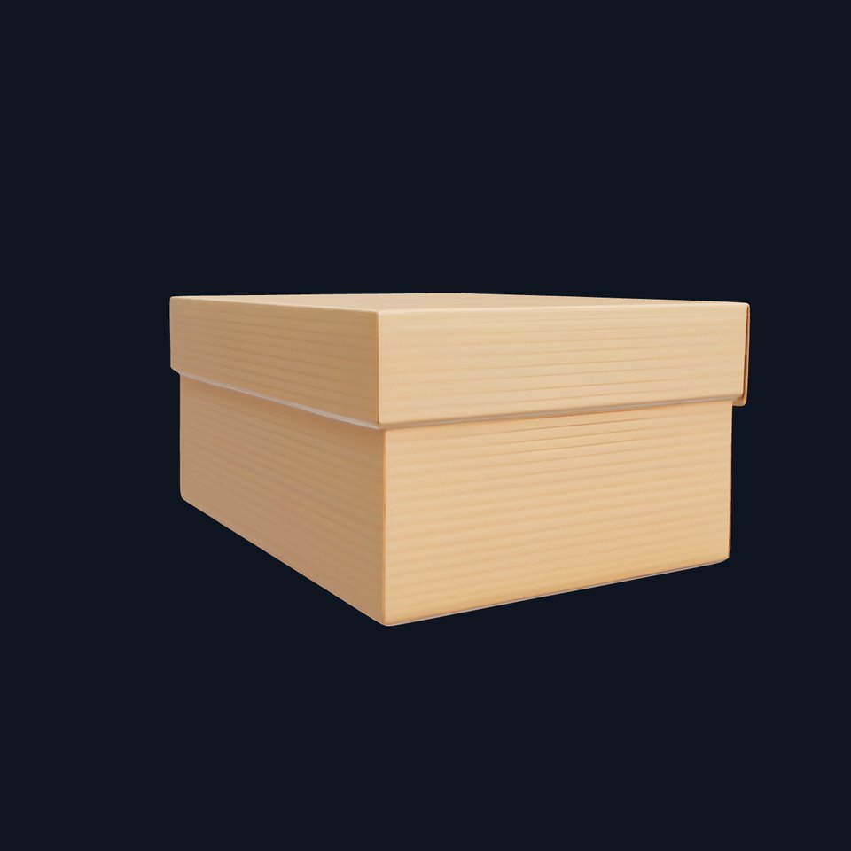 Cardboard Storage Box with Accurate Geometry