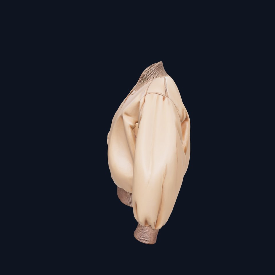 Bomber Jacket with Elastic Hem and Ribbed Cuffs