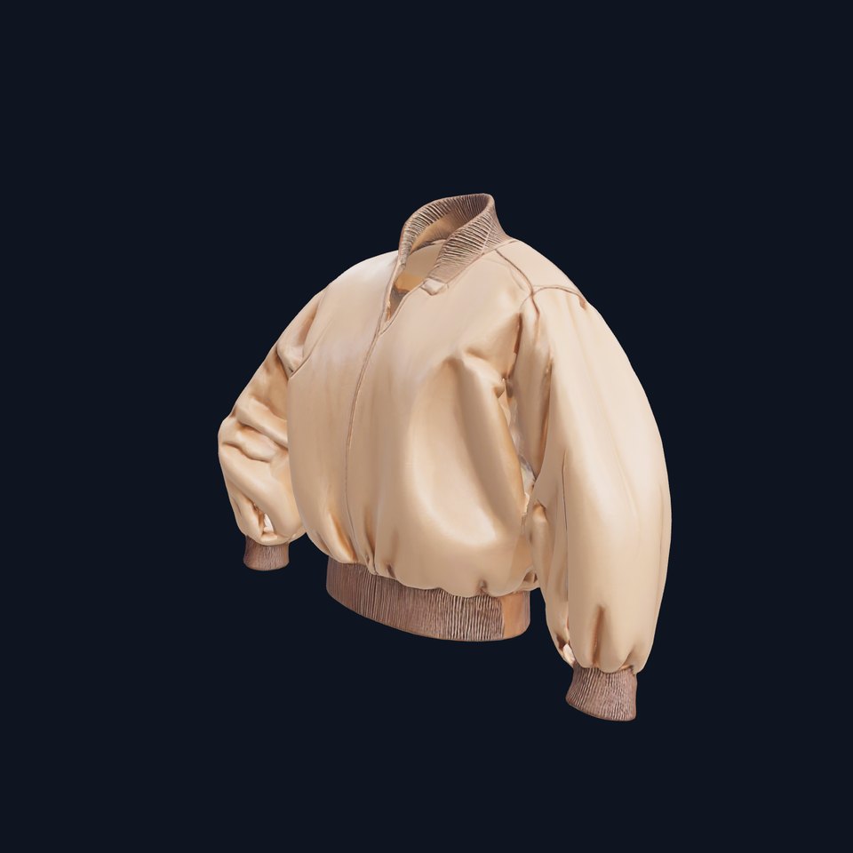 Bomber Jacket with Elastic Hem and Ribbed Cuffs