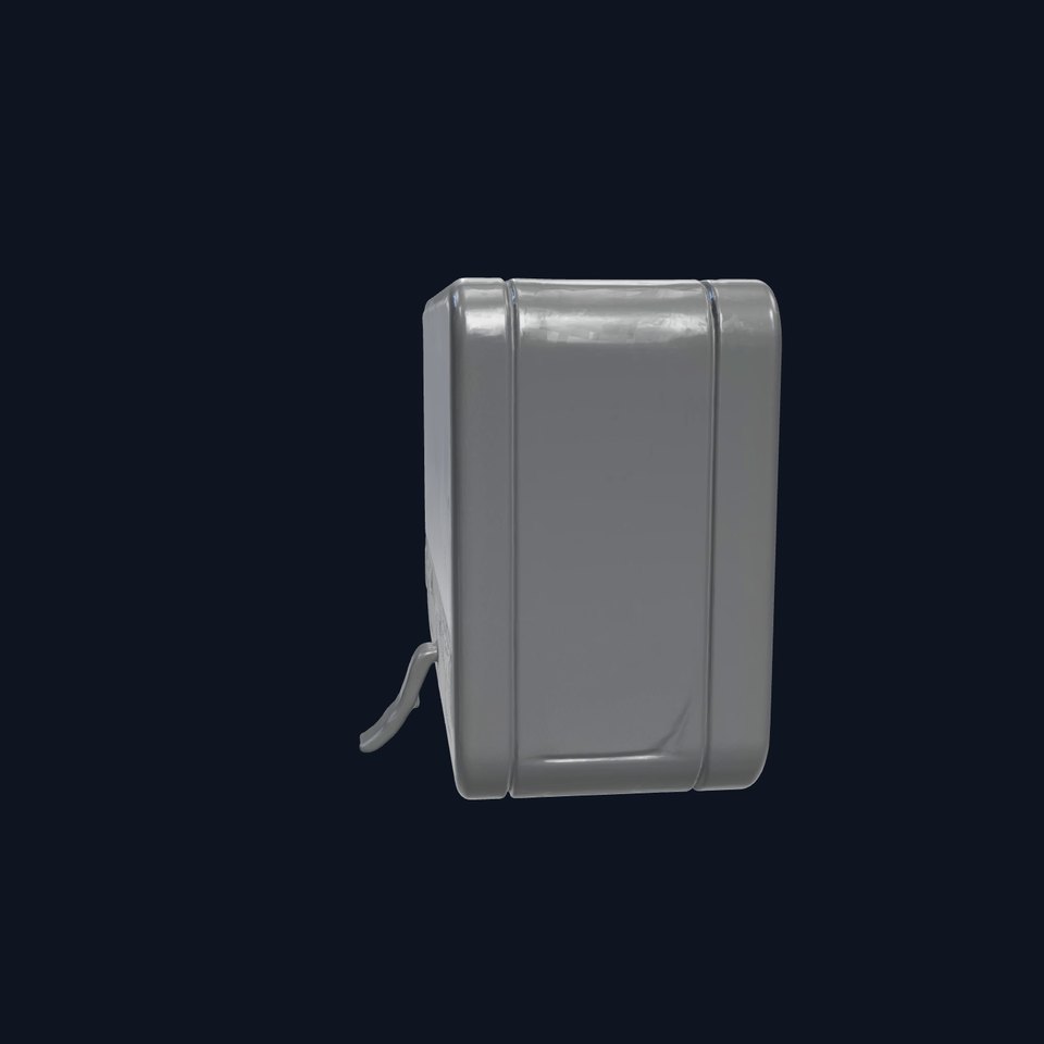 Compact Black Box with Matte Metallic Finish