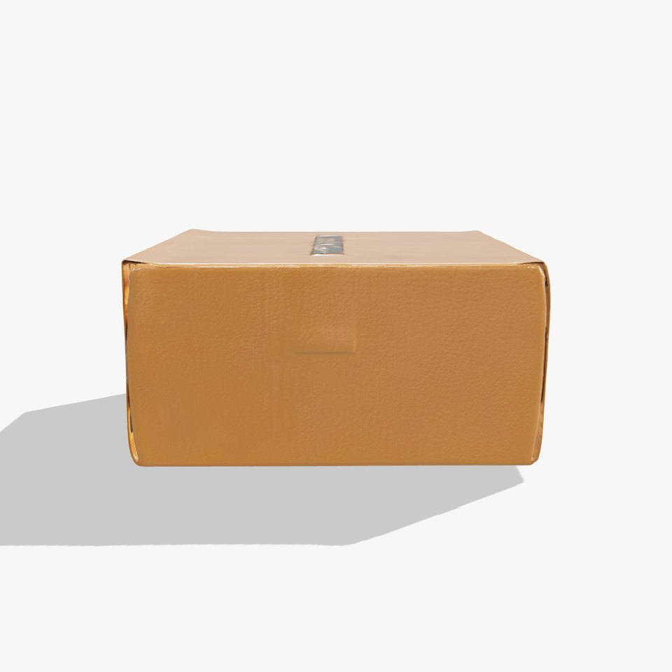 Realistic Dented Cardboard Box Model