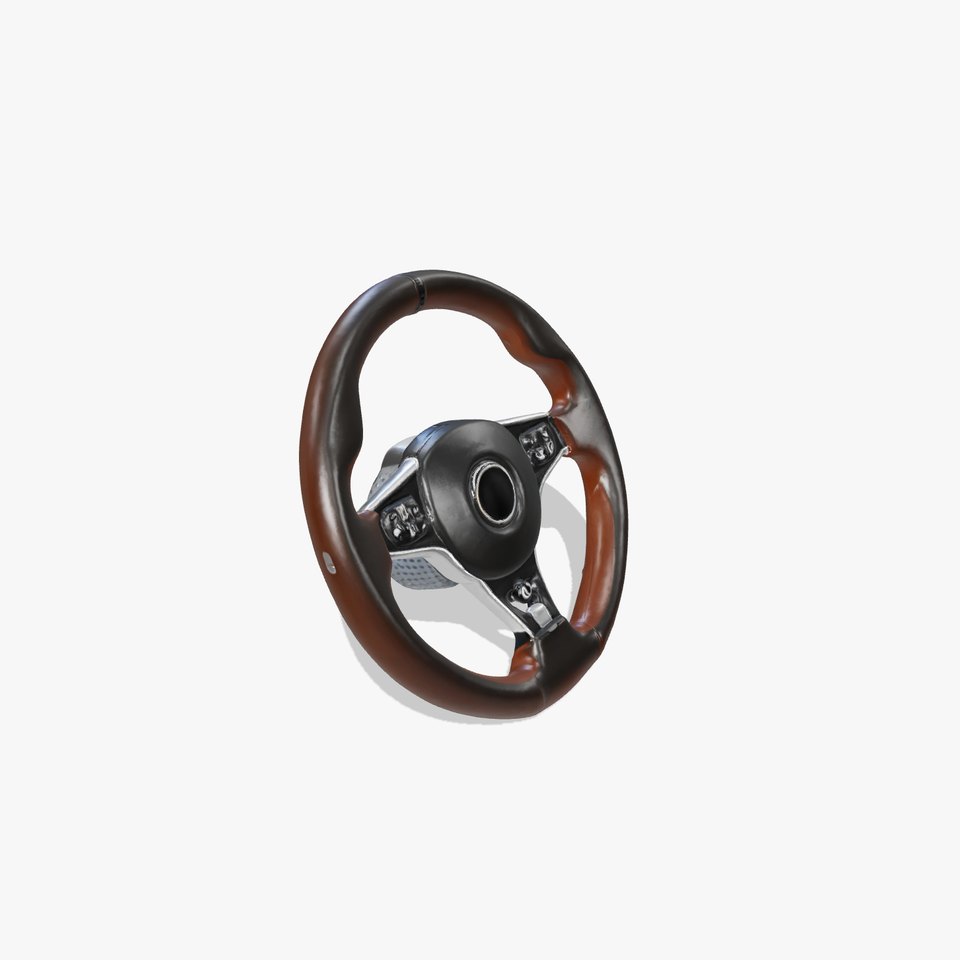 Luxury Roadster Steering Wheel with Chrome Center