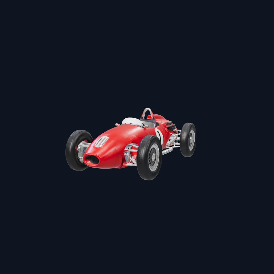 Vintage Racing Car Matte Red Model