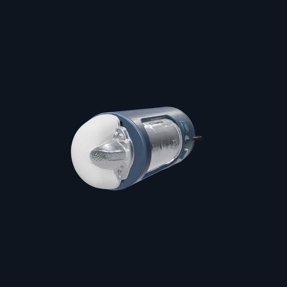 Black Cryogenic Capsule with Fogged Glass and Interface Modules