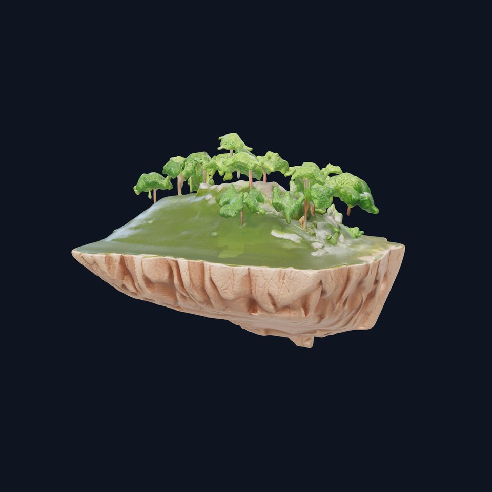 Floating Eco Island with Autonomous Ecosystem Model