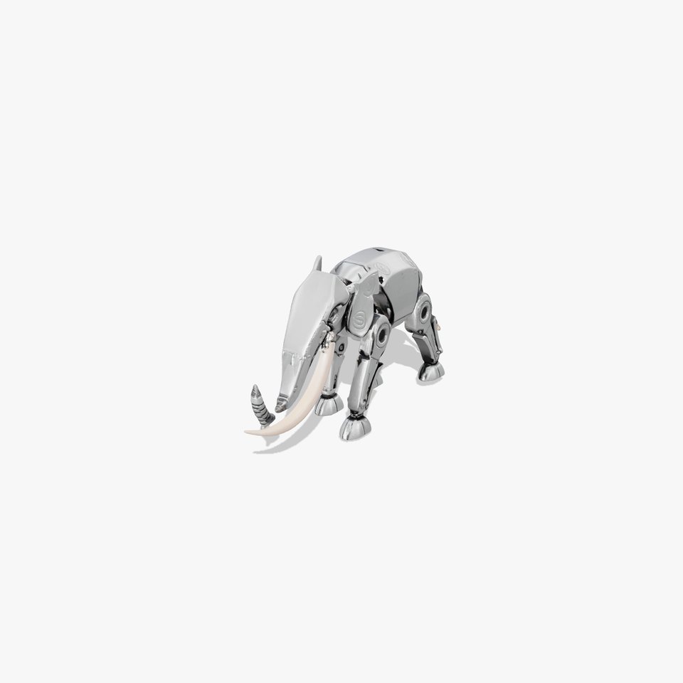 Titanium Legged Mechanical Elephant with Flexible Trunk