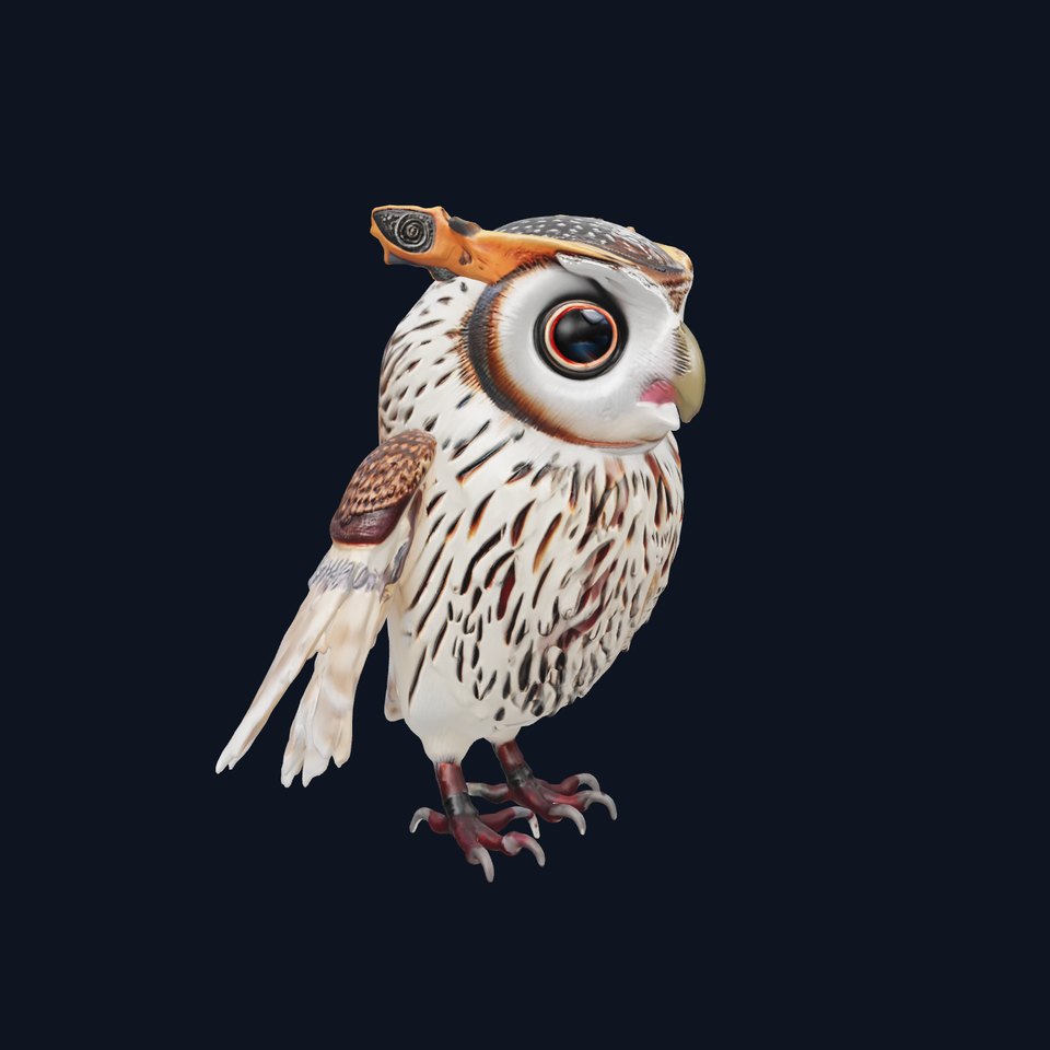 Cybernetic Barn Owl with Camera Eyes and Silent Wings