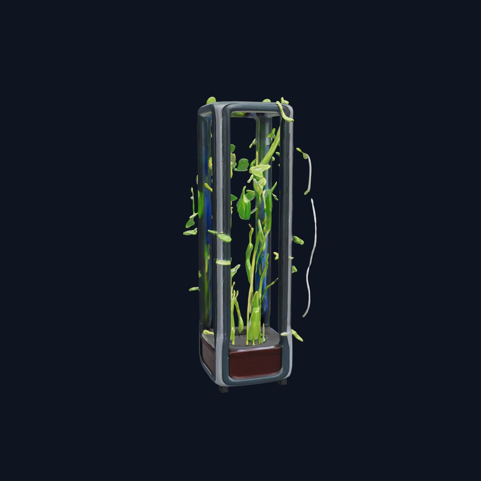 Vertical Plant Growth System with Automated Watering