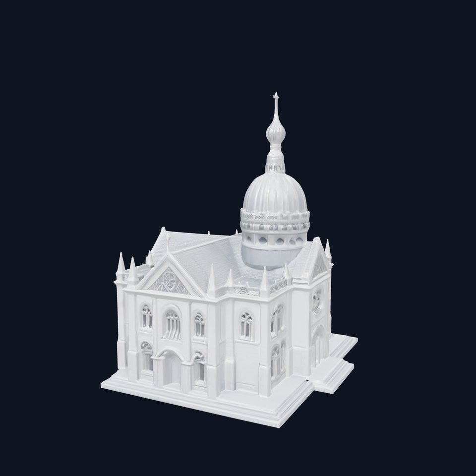 Sacre Coeur Basilica Detailed 3D Model