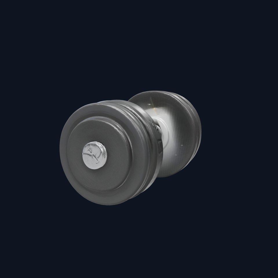 Rubber-Coated Dumbbell with Grip and Weight Marking