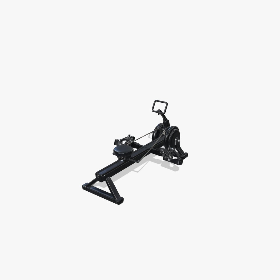 Adjustable Resistance Rowing Machine 3D Model
