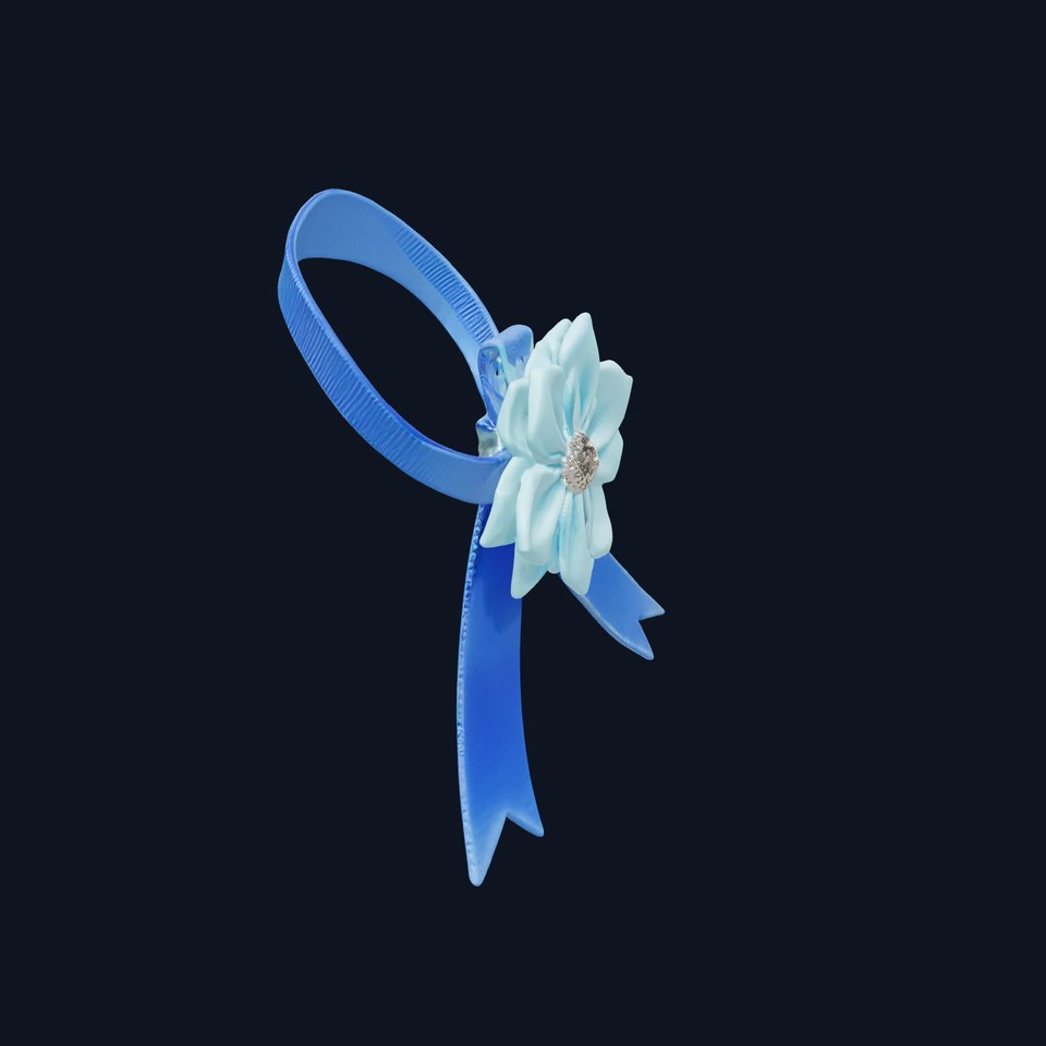 Decorative Ribbon with Floral Element for Gymnastics