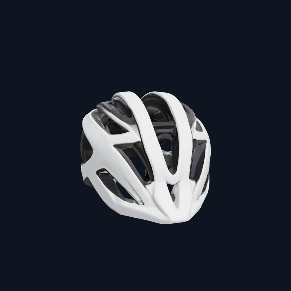 Aerodynamic Cycling Helmet Model with Air Resistance Reduction
