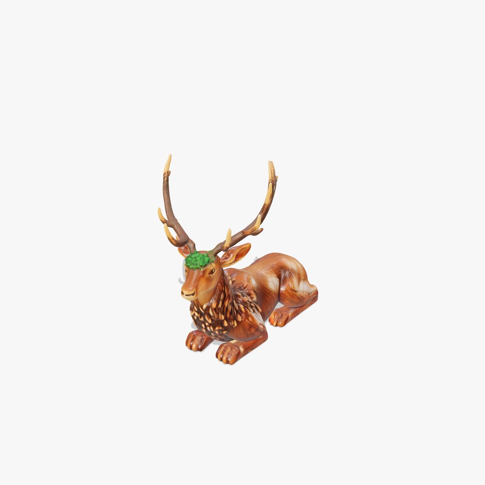 Woodland Spirit Antlercrowned Guardian Sculpture