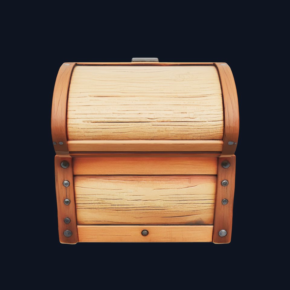 Pirate Treasure Chest with Gold Coins and Rubies