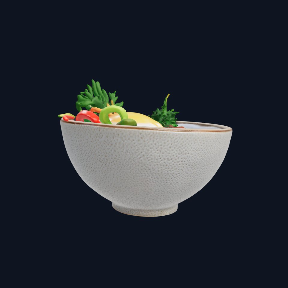 Korean Bibimbap Stone Bowl 3D Model