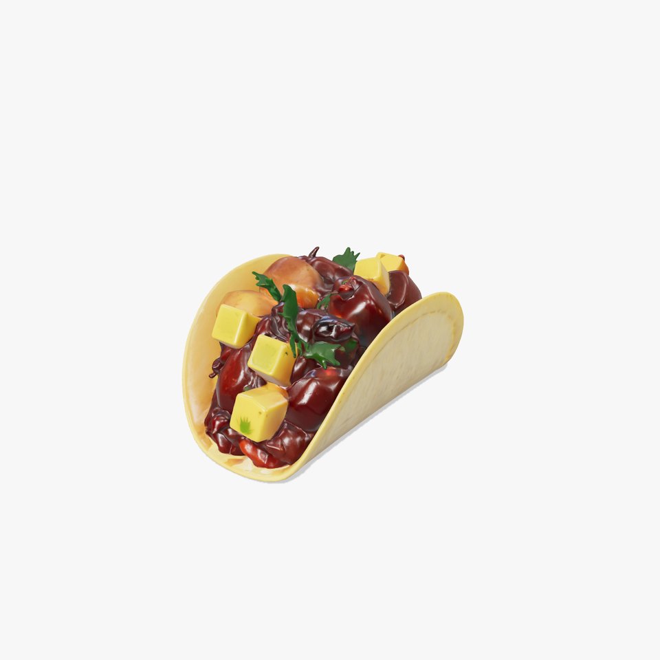 Taco al Pastor Street Food 3D model pack