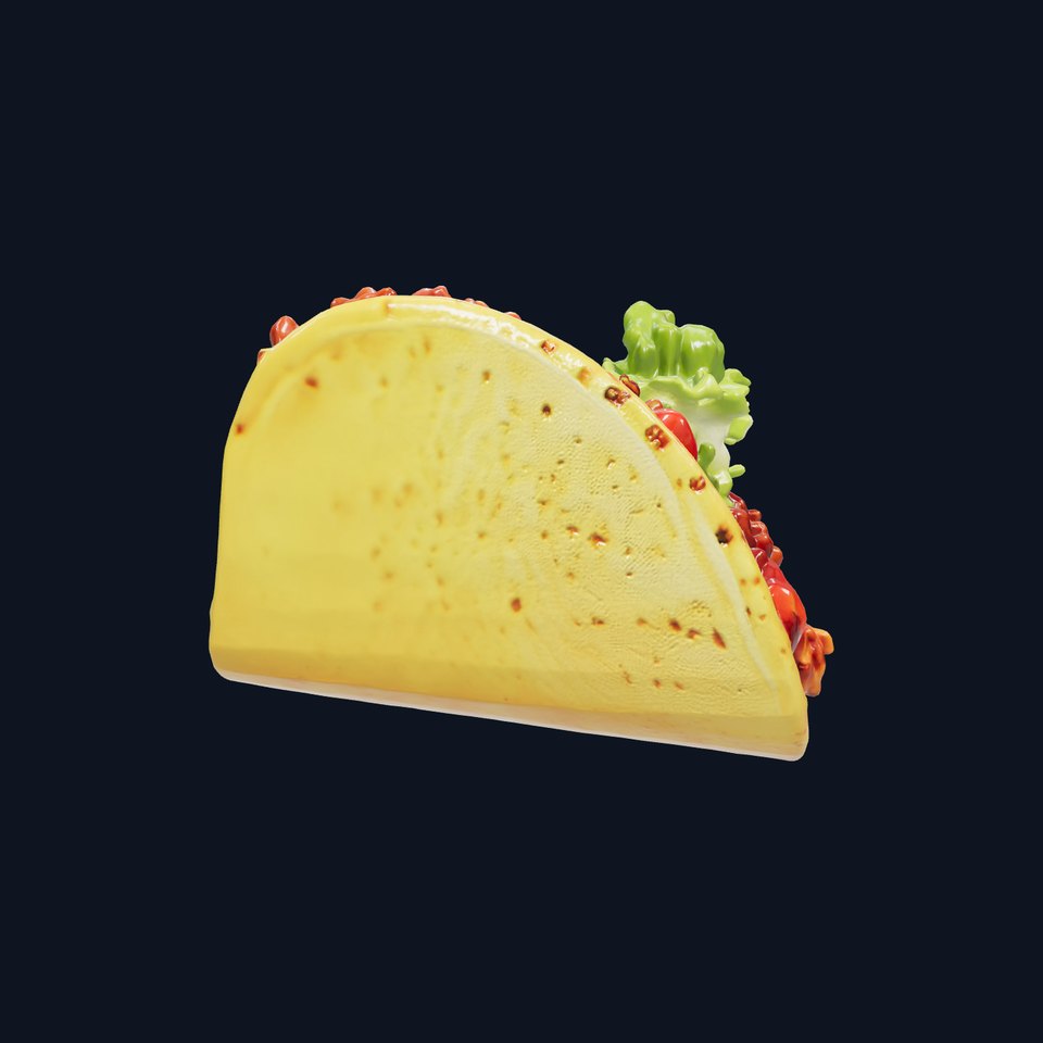 Street Style Taco with Seasoned Meat model pack