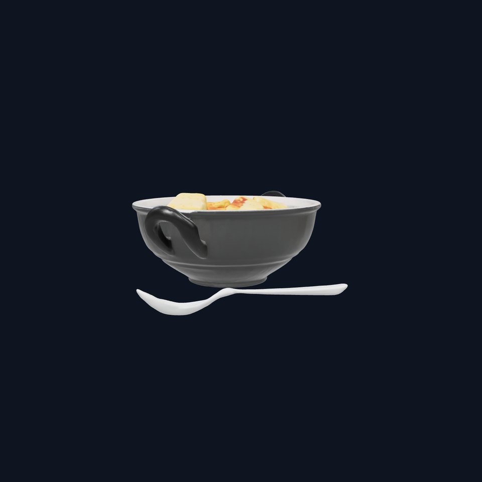 Elegant Lobster Bisque Soup Bowl model pack