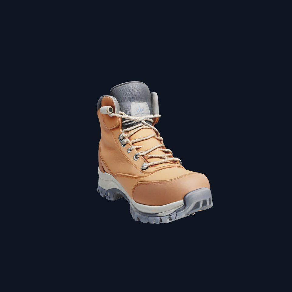 Worn Hiking Boot 3D model pack
