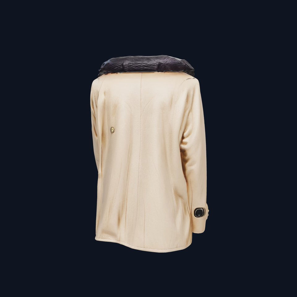 Vintage Fur-Lined Coat 3D Model Pack
