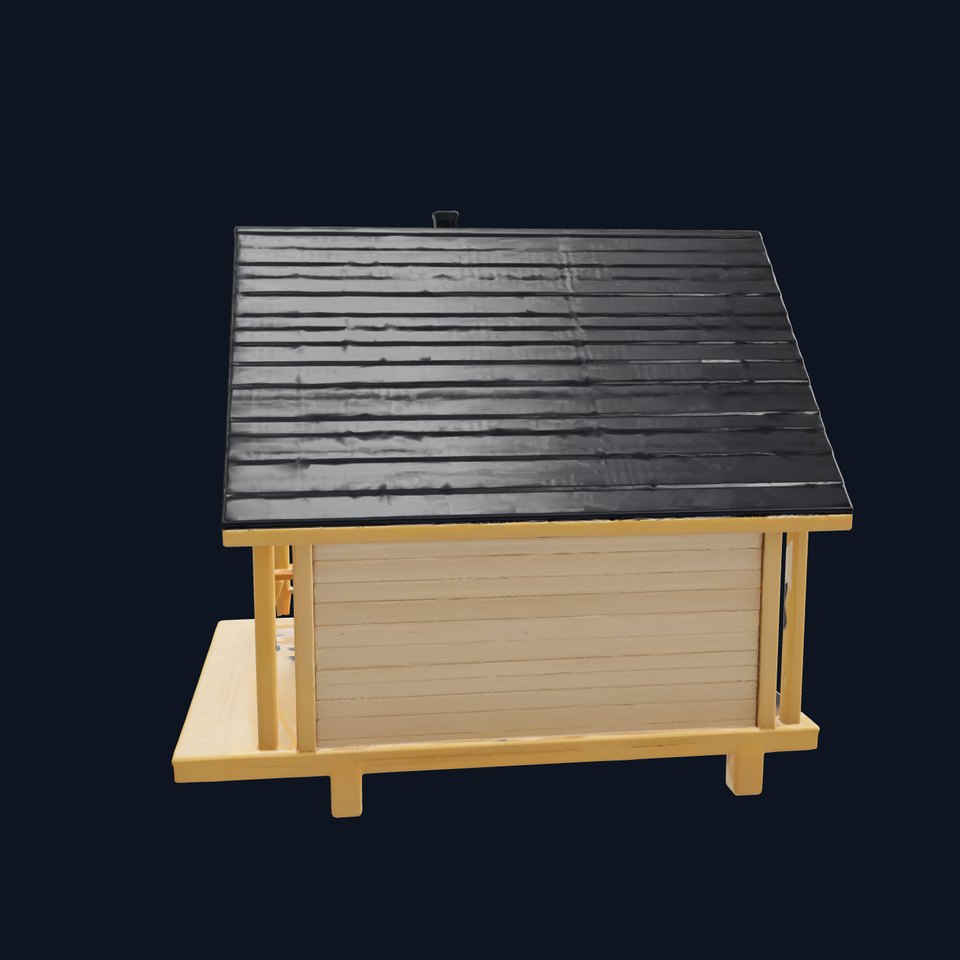 Scandinavian A-Frame Cabin with Loft model pack