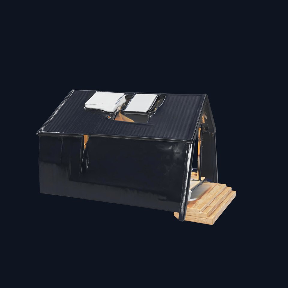 A-frame Cabin with Black Exterior model pack