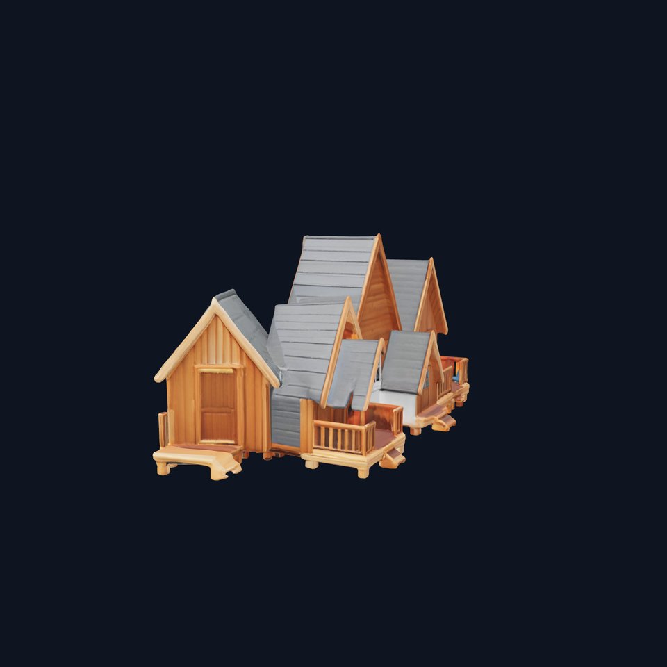 A-Frame Cabin Resort Model Pack