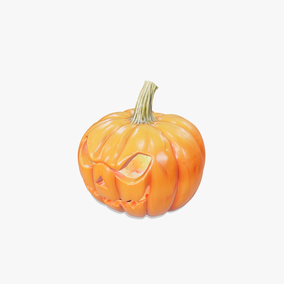 Stylized Halloween Pumpkin 3D model pack